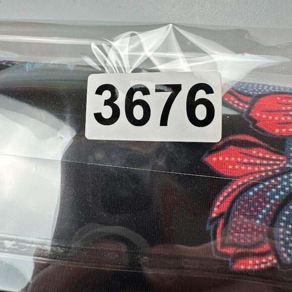 J Jill Wearever Collection Dress Womens Medium Black Floral Short Sleeve Stretch - Picture 13 of 13